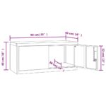 Classeur gris clair 90x40x110 cm acier – Image 12