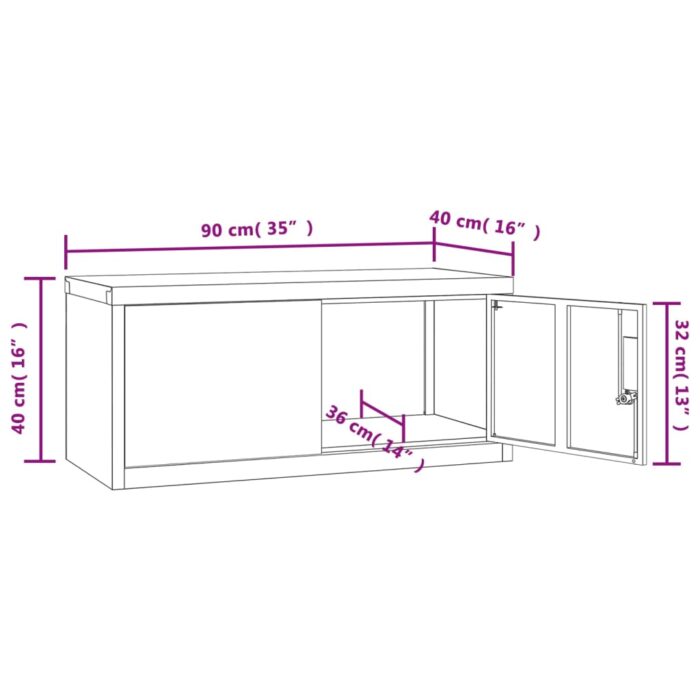 Classeur anthracite 90x40x110 cm acier – Image 12