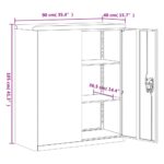 Classeur anthracite 90x40x145 cm acier – Image 11