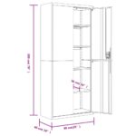 Classeur anthracite 90x40x240 cm acier – Image 12