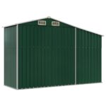 Abri de jardin vert 277x93x179 cm acier galvanisé – Image 4