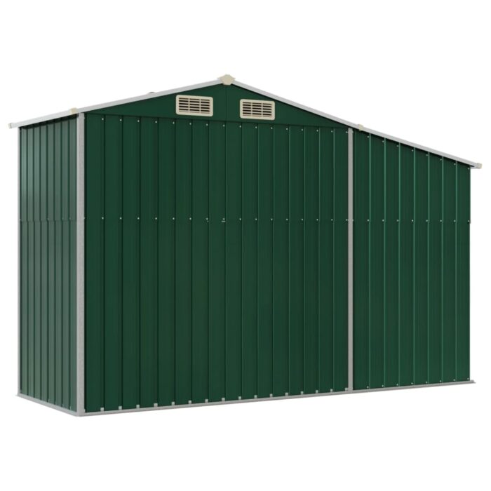 Abri de jardin vert 277x93x179 cm acier galvanisé – Image 4