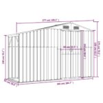 Abri de jardin anthracite 277x93x179 cm acier galvanisé – Image 7