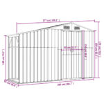 Abri de jardin marron 277x93x179 cm acier galvanisé – Image 7