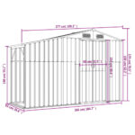 Abri de jardin marron 277x93x179 cm acier galvanisé – Image 7