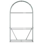 Porte-bûches vert 120x45x210 cm acier galvanisé – Image 2