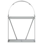 Porte-bûches gris clair 80x45x120 cm acier galvanisé – Image 2
