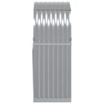 Porte-bûches gris clair 80x45x120 cm acier galvanisé – Image 3