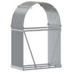 Porte-bûches gris clair 80x45x120 cm acier galvanisé – Image 4
