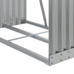 Porte-bûches gris clair 80x45x120 cm acier galvanisé – Image 5