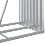 Porte-bûches gris clair 80x45x120 cm acier galvanisé – Image 6