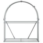 Porte-bûches gris clair 120x45x140 cm acier galvanisé – Image 2