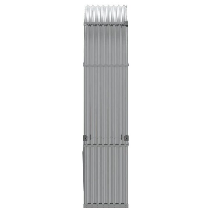 Porte-bûches gris clair 120x45x210 cm acier galvanisé – Image 3