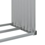 Porte-bûches gris clair 120x45x210 cm acier galvanisé – Image 5