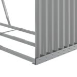 Porte-bûches gris clair 120x45x210 cm acier galvanisé – Image 6