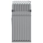 Porte-bûches gris clair 120x45x100 cm acier galvanisé – Image 3