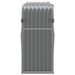 Porte-bûches gris clair 180x45x100 cm acier galvanisé – Image 3