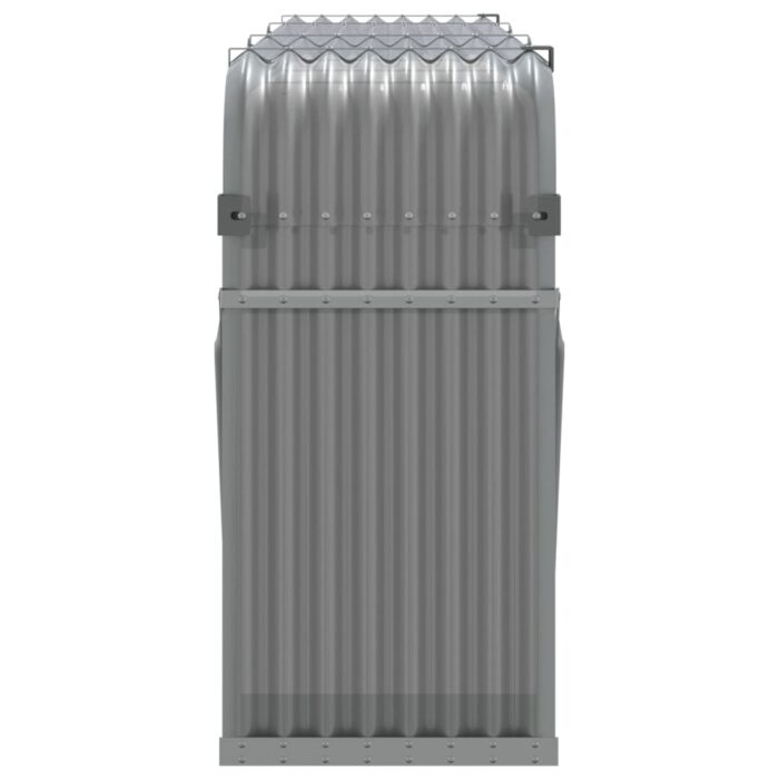 Porte-bûches gris clair 234x45x100 cm acier galvanisé – Image 3