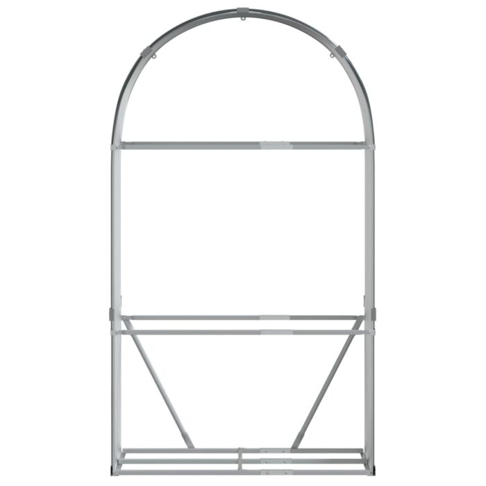 Porte-bûches anthracite 120x45x210 cm acier galvanisé – Image 2
