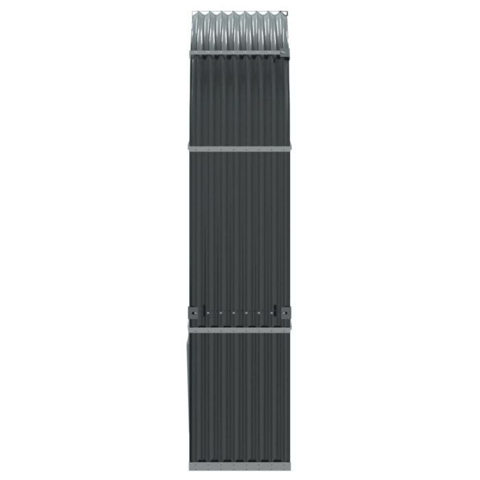 Porte-bûches anthracite 120x45x210 cm acier galvanisé – Image 3