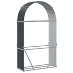 Porte-bûches anthracite 120x45x210 cm acier galvanisé – Image 4