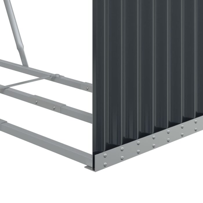 Porte-bûches anthracite 120x45x210 cm acier galvanisé – Image 5