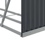 Porte-bûches anthracite 180x45x100 cm acier galvanisé – Image 5
