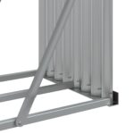 Porte-bûches anthracite 180x45x100 cm acier galvanisé – Image 6