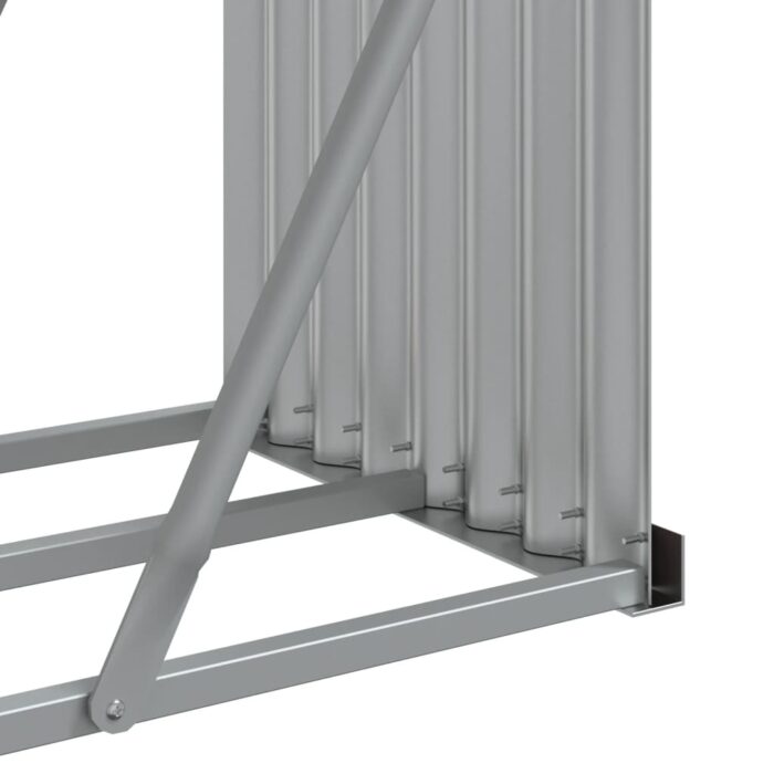 Porte-bûches anthracite 180x45x100 cm acier galvanisé – Image 6