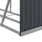 Porte-bûches anthracite 234x45x100 cm acier galvanisé – Image 5