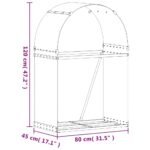 Porte-bûches marron 80x45x120 cm acier galvanisé – Image 7