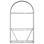 Porte-bûches marron 120x45x210 cm acier galvanisé – Image 2