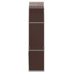 Porte-bûches marron 120x45x210 cm acier galvanisé – Image 3
