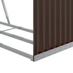 Porte-bûches marron 120x45x210 cm acier galvanisé – Image 5