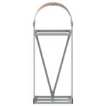 Porte-bûches marron clair 40x45x100 cm acier galvanisé – Image 2