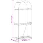 Porte-bûches marron clair 80x45x190 cm acier galvanisé – Image 7