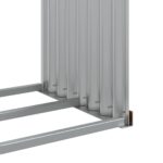 Porte-bûches marron clair 120x45x210 cm acier galvanisé – Image 6