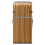 Porte-bûches marron clair 180x45x100 cm acier galvanisé – Image 3