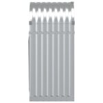 Porte-bûches argenté 40x45x100 cm acier galvanisé – Image 3