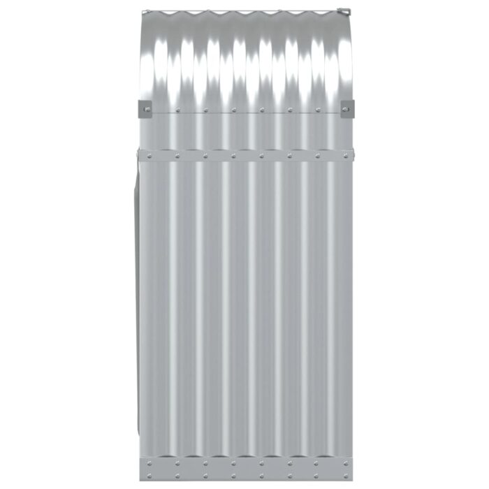 Porte-bûches argenté 40x45x100 cm acier galvanisé – Image 3