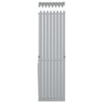 Porte-bûches argenté 40x45x170 cm acier galvanisé – Image 3