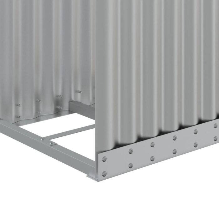 Porte-bûches argenté 40x45x170 cm acier galvanisé – Image 5