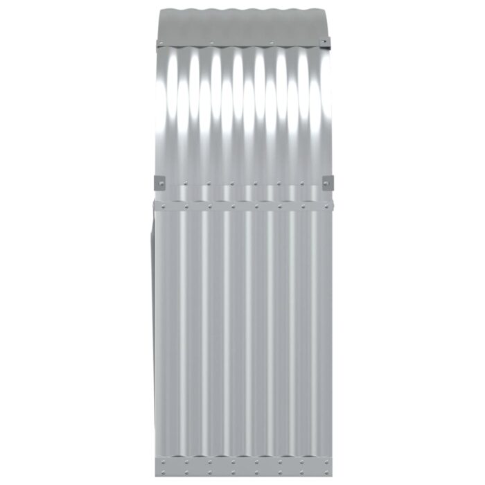 Porte-bûches argenté 80x45x120 cm acier galvanisé – Image 3