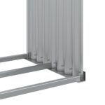 Porte-bûches argenté 120x45x210 cm acier galvanisé – Image 5