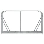 Porte-bûches argenté 180x45x100 cm acier galvanisé – Image 2