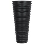 Jardinière et intérieur amovible anthracite aspect rainuré – Image 2