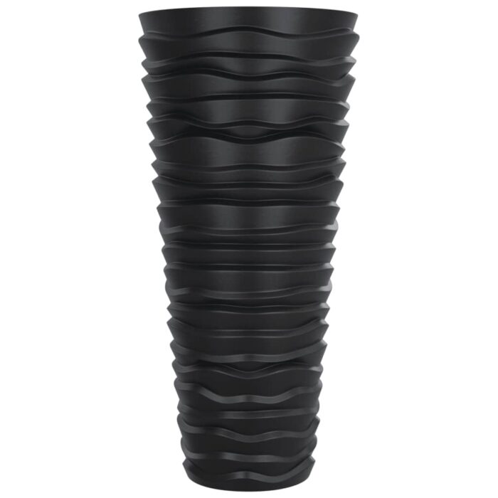 Jardinière et intérieur amovible anthracite aspect rainuré – Image 2