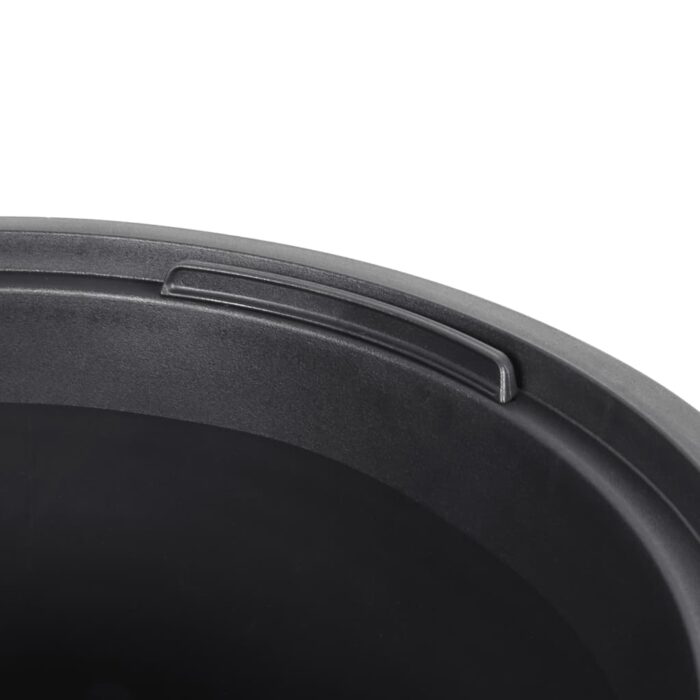Jardinière et intérieur amovible anthracite aspect rainuré – Image 3