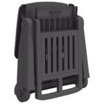 Chaise longue pliable avec roues anthracite PP – Image 5