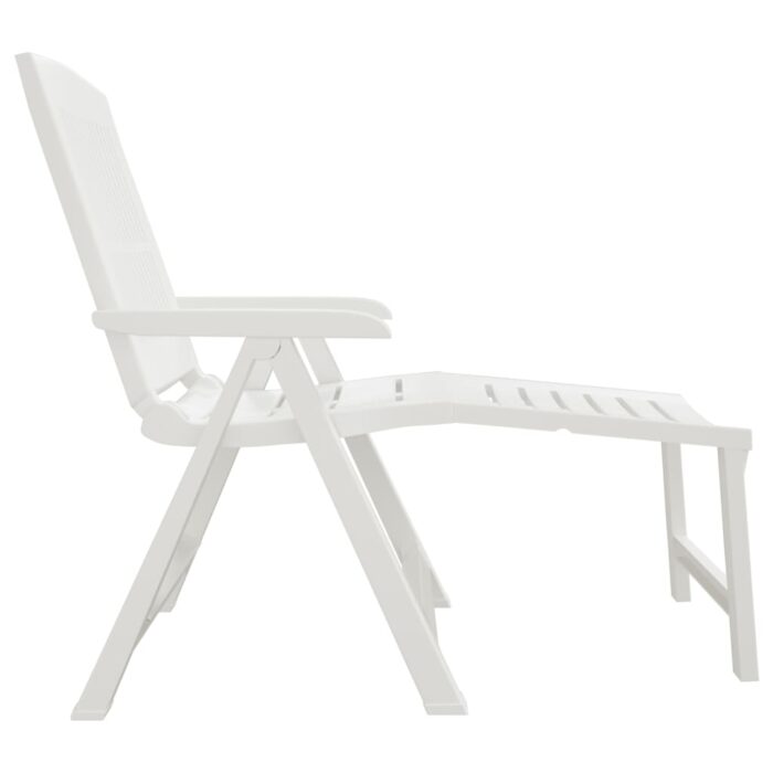 Chaise longue blanc plastique – Image 2